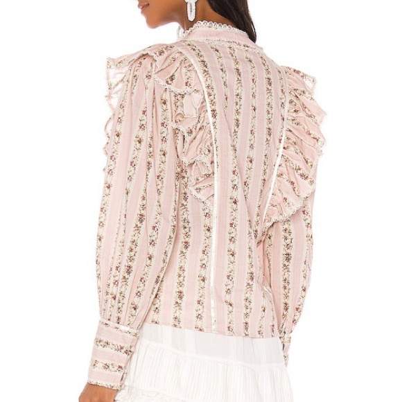 LoveShackFancy Beatrix Top In Macaroon.